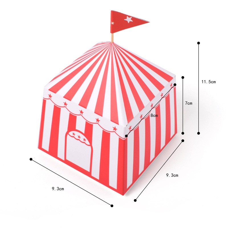 Square Cartoon House Yurt Shape Folding Paper Packaging Box display picture 1