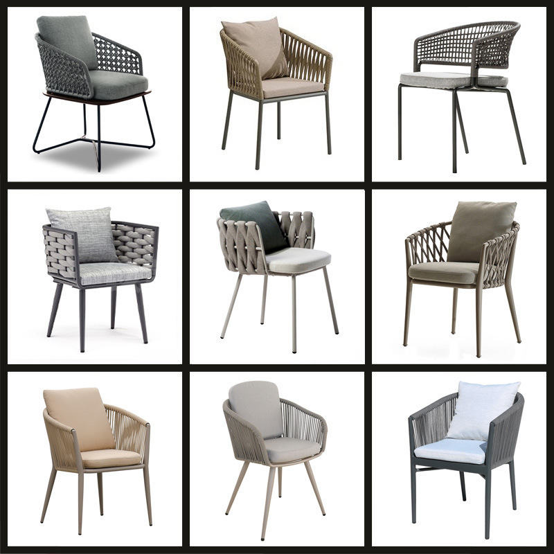 Outdoor rattan table and chair combination courtyard Leisure Bar outdoor balcony rattan chair dining table designer model room furniture