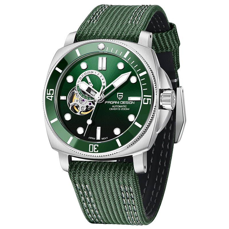 Paganidesign bojiani PD1736 reloj para hombre reloj mecánico automático Acero inoxidable luminoso reloj impermeable