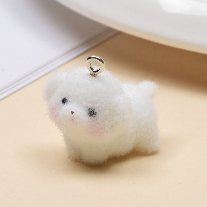 植毛ペンダント漫画ミニ小動物樹脂 DIY ペンダント携帯電話チェーンキーホルダージュエリーアクセサリー材料|undefined
