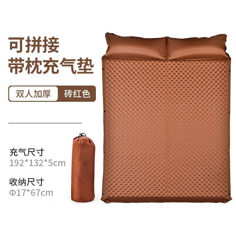 Cojín inflable automático para una sola persona y dos personas colchón al aire libre colchón a prueba de humedad colchón de piso de campamento colchón de almuerzo portátil engrosado colchón de sueño