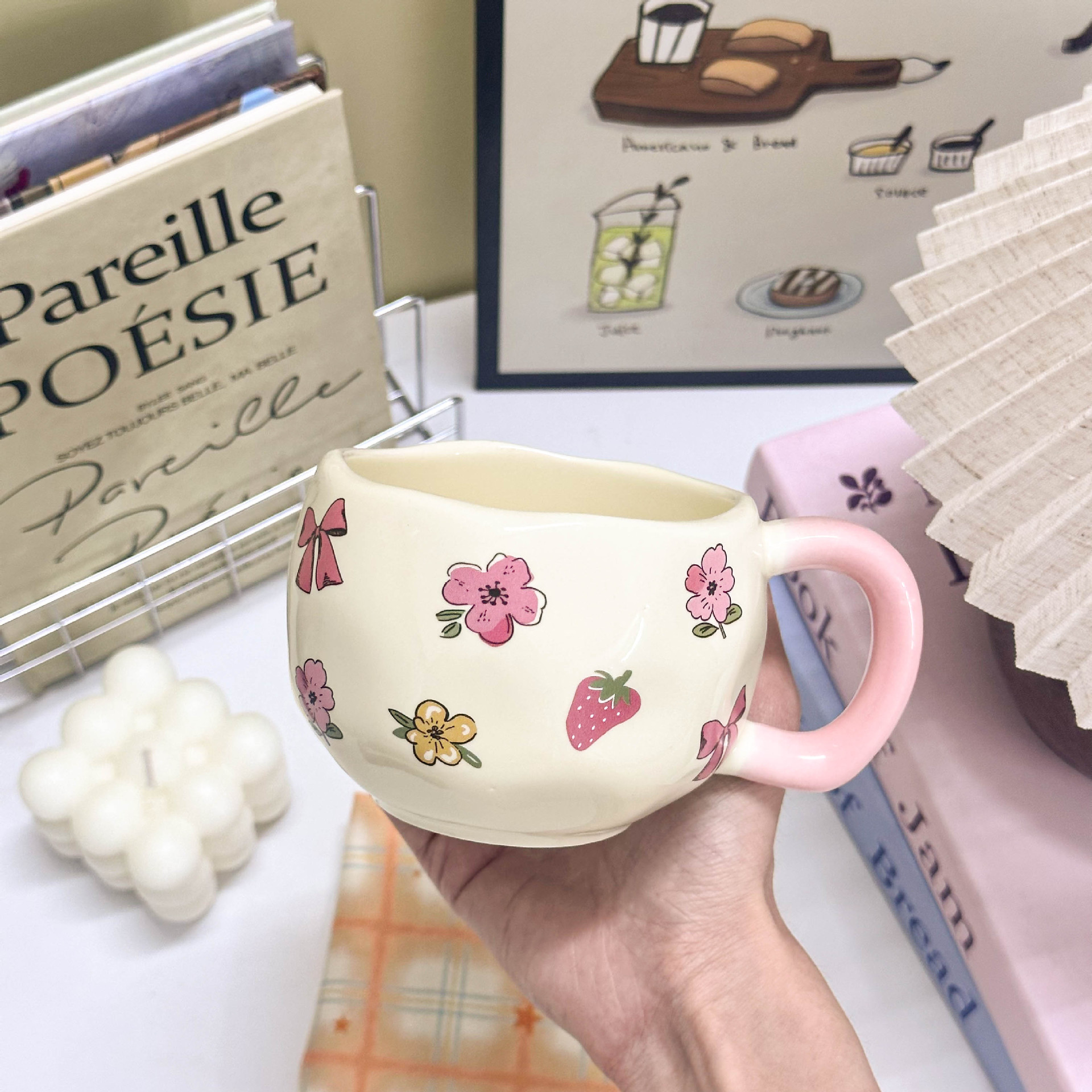 Highly Stylish Women's Home Milk Office Creative Coffee Cup, Design-oriented High-end Ceramic Mug_voghion.com