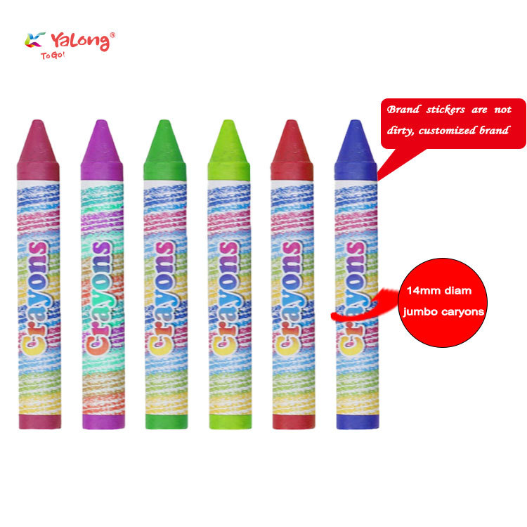 Juego de Crayones Gigantes de 8 Colores de Dibujos Animados para Niños
