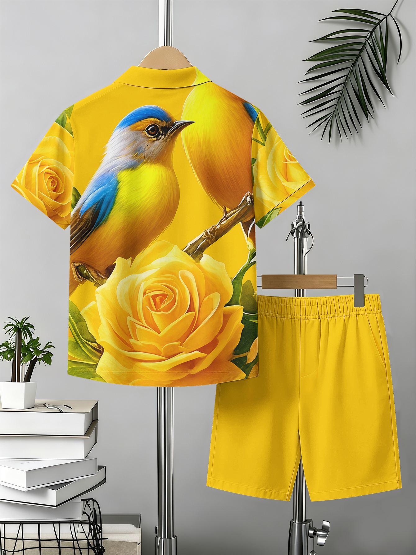 Jungen Set Mit Blumenmuster Hemd Und Shorts Für Den Sommer_voghion.com
