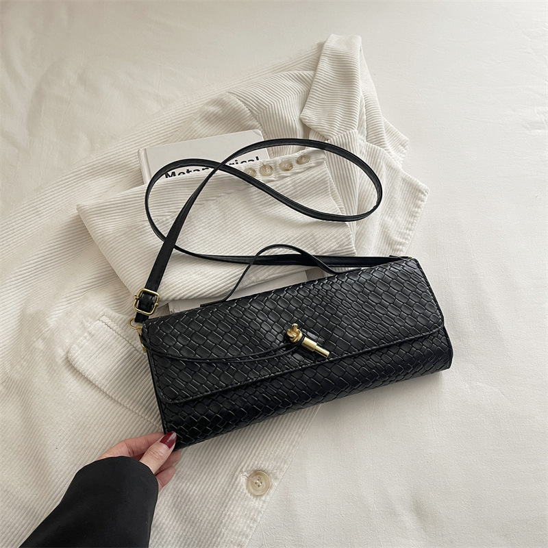 2026 bolsas de tejido caliente de mujeres nuevas bolsas de palo bolsas de cena bolsas de órgano bolsas de moda largas bolsas de hombro