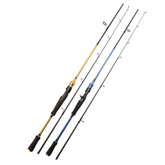Lure rod, carbon M-action lure rod, smooth-action rod for largemouth bass, dragon and phoenix tail tip, cross-border fishing rod