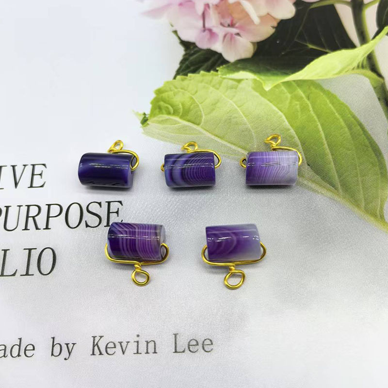 마노 보라색 손으로 감은 실