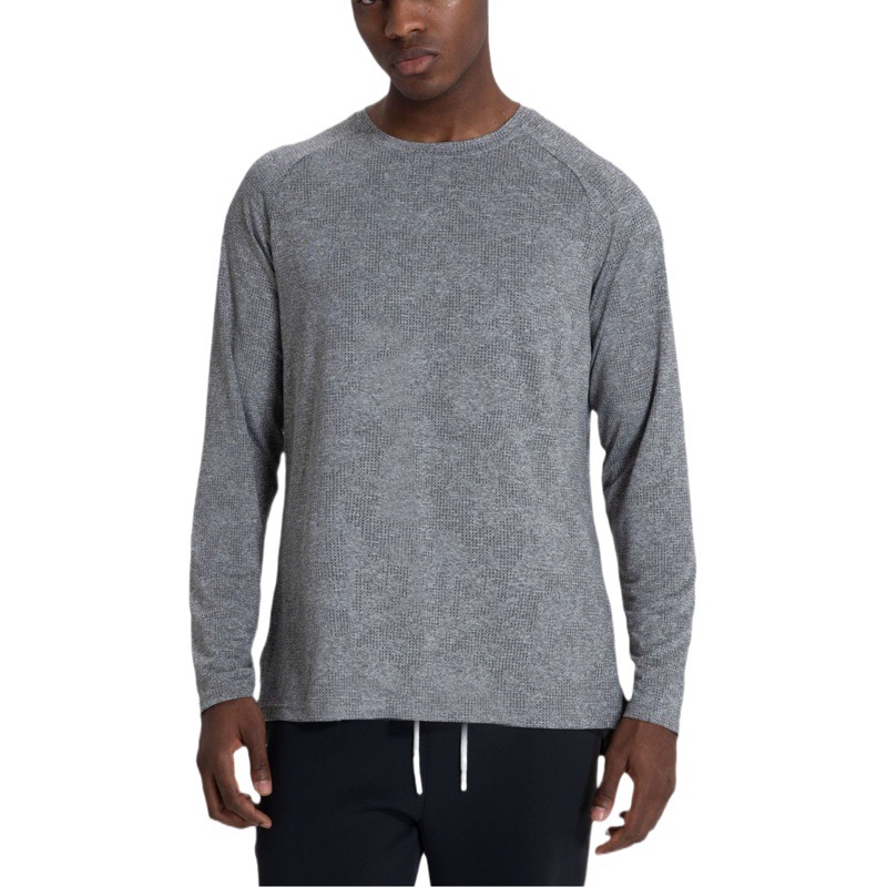 Winter track and field running basketball football training clothes men's loose fitness quick-drying sports long-sleeved top T-shirt