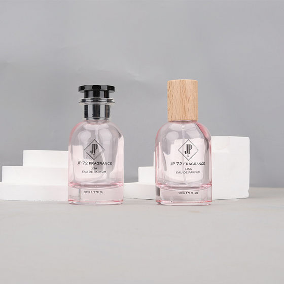 Perfume Bottling Spray 50ml Wooden Cover Glass Portable Travel High-end Perfume Bottle Empty Bottle Sample Bottle Sub-dispenser