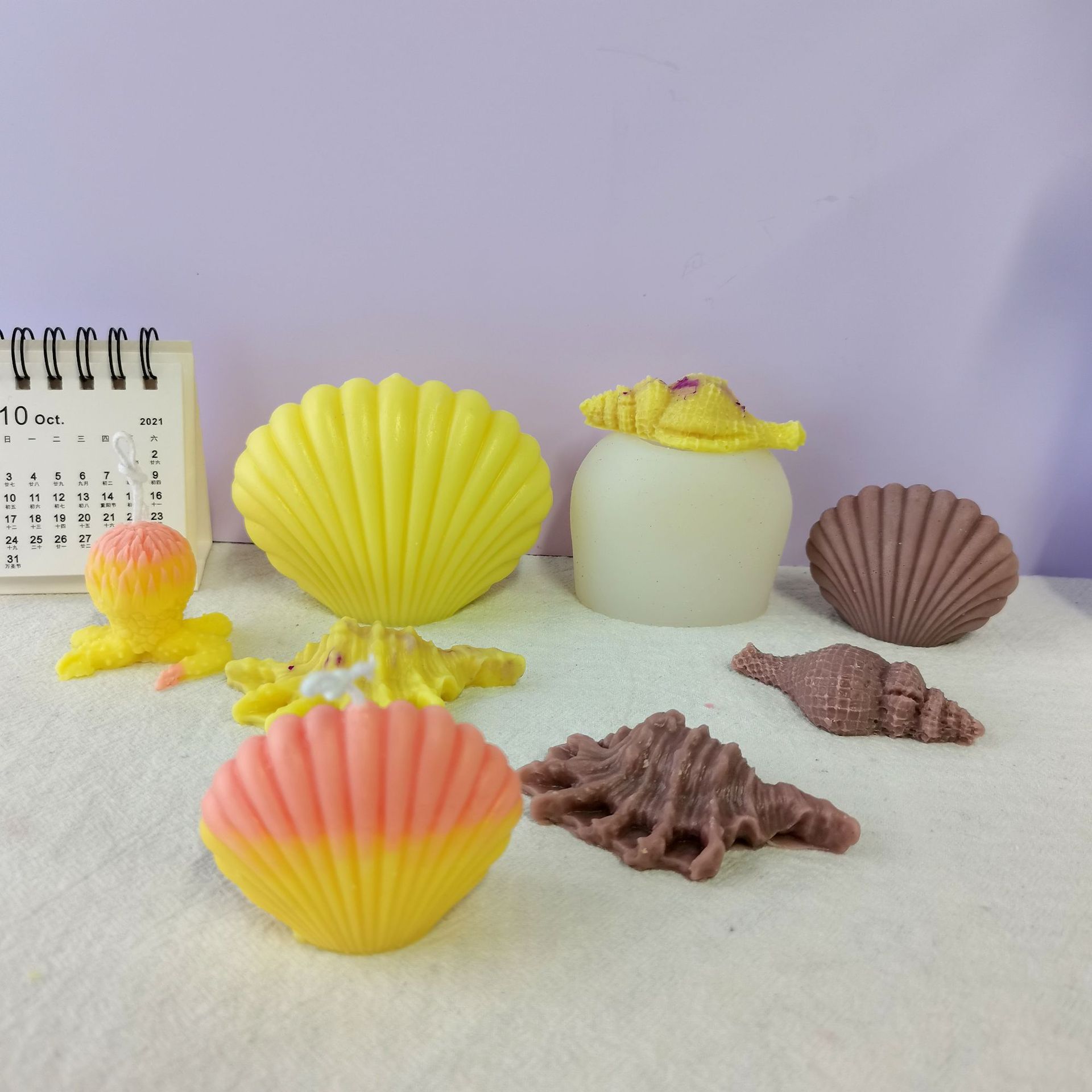 Shell vela molde DIY Océano serie Concha jabón hecho a mano aromaterapia vela decoración de la torta molde de silicona