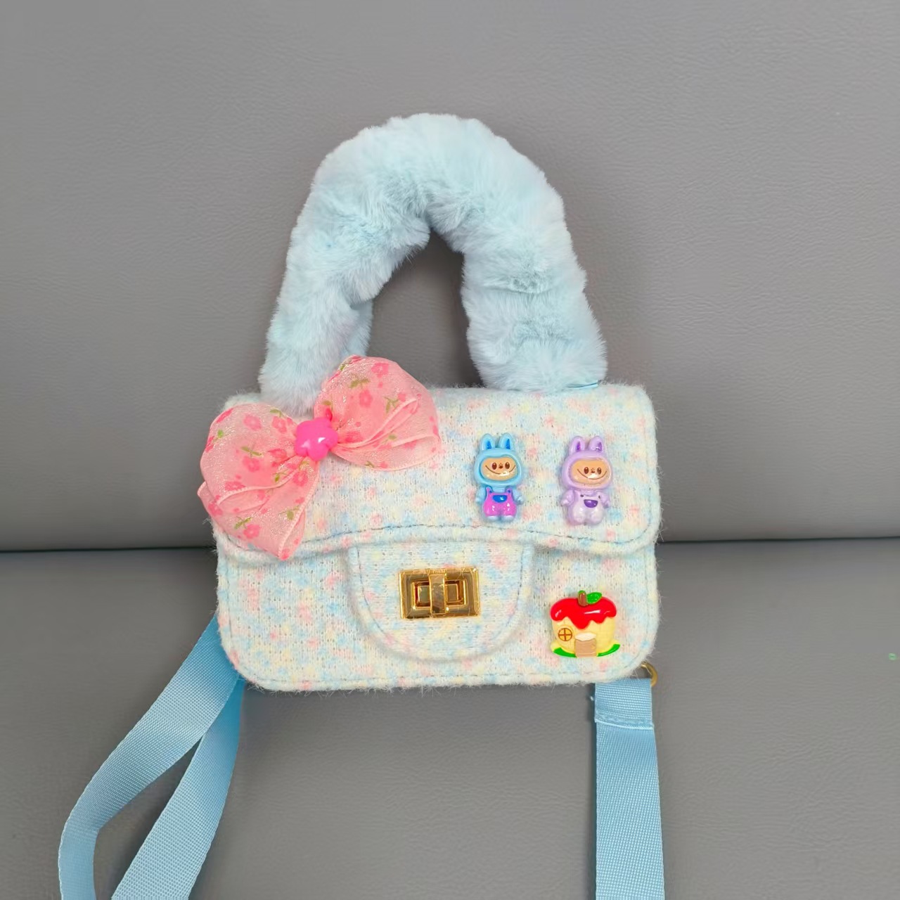 Bolsa de princesa de arco de dibujos animados para niños Año Nuevo bolso de hombro bolso de cadena pequeña bolsa de accesorios de viento fragante