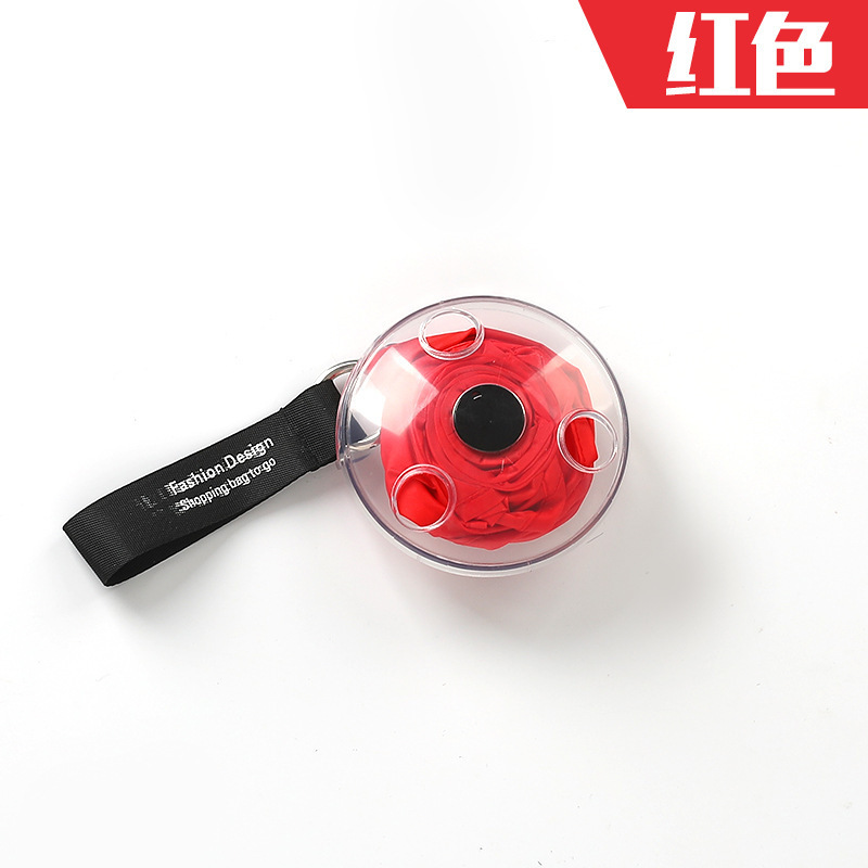 Bolsa plegable de disco pequeño multifuncional portátil supermercado creativo bolsa de compras de almacenamiento retráctil bolsa de almacenamiento conveniente placa giratoria