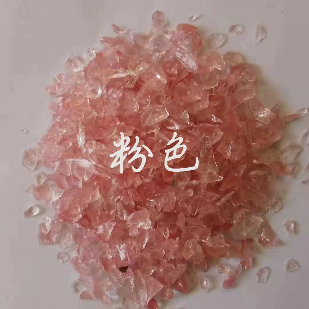 Цветной нерегулярный напольный материал для пескоструйной обработки, удаления ржавчины, стеклянный песок, стеклянные бусины для ландшафтного дизайна аквариумов различных размеров