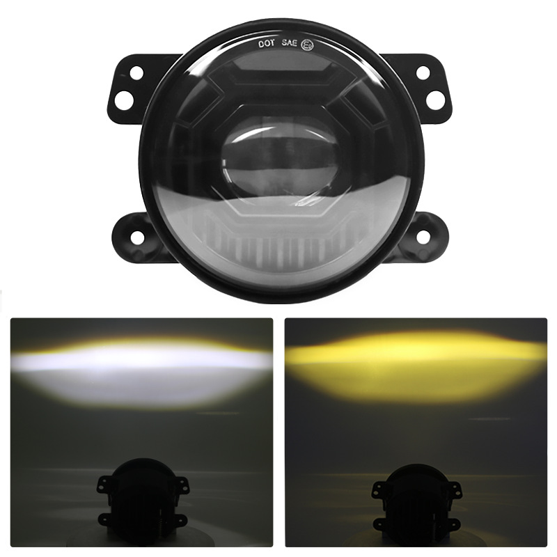 Suitable for Jeep Wrangler Led Fog Light Jk/Jl Front Bumper 4inch Fog Light Wrangler Front Bumper Fog Light Modification