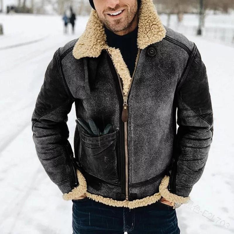 Men's Fashion Slim-fit Stand-collar Woolen Trench Coat
