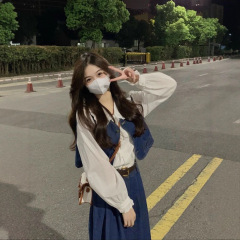 2025春秋新款小个子牛仔马甲外套女显瘦半身裙长裙子套装三件套女