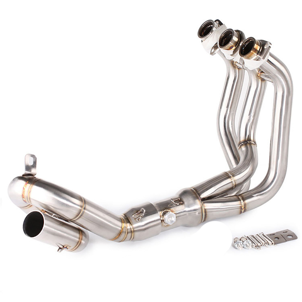 Suitable for MT09 XSR900 MT-09 Tracer900 motorcycle modified exhaust pipe front section middle section stainless steel
