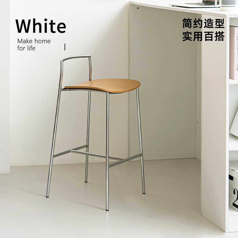 Nordic Simple Home High Bar Chair Nordic Ins Style Ktv Bar Chair Cafe Front Desk Chair Iron Bar Stool