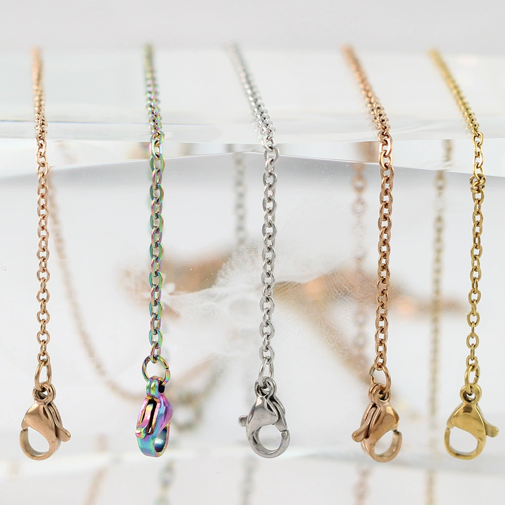 Хорошее качество 304 титановая сталь плоский крест цепи ожерелье Сварка O-образная цепь Джокер кулон ювелирные изделия из нержавеющей стали оптом