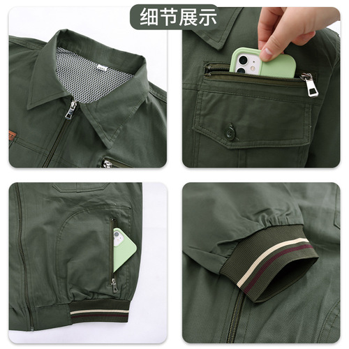 Summer cooling air conditioning clothes men's work clothes cooling with fan rechargeable cotton labor protection clothes welder workers