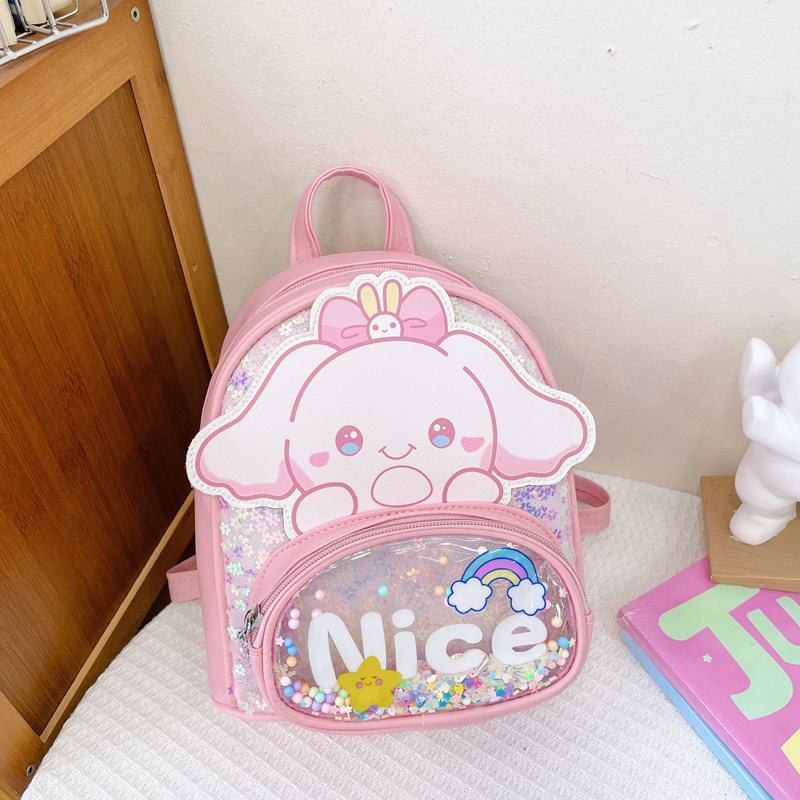 Nueva mochila infantil caricatura pu mochila pequeña niña adorable mochila infantil mochila pequeña