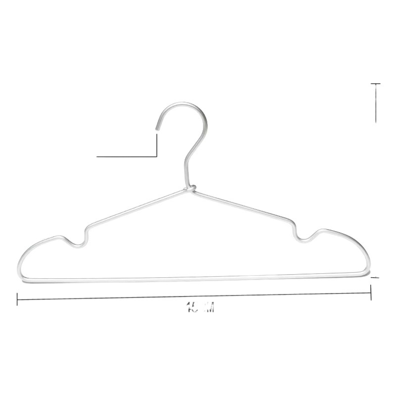 Percha de aluminio no impresa pantalones de secado de metal pantalones de rack clip percha de aleación de aluminio sin costura ropa gruesa antideslizante soporte ventas directas de fábrica