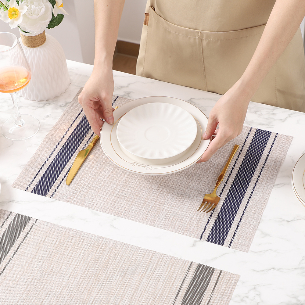 Manteles Individuales Nórdicos de Estilo Simple y de Alta Gama, Manteles de PVC, Manteles Creativos de Doble Cara Impermeables y Resistentes al Calor, en Existencia, Estilo Ins.