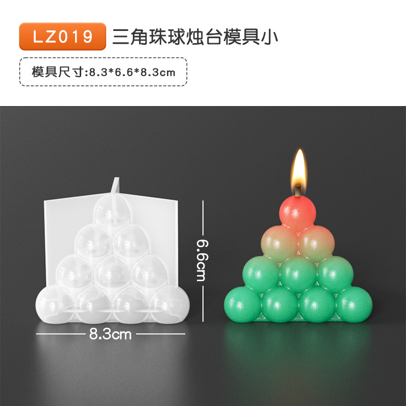 36 epoxi vela molde cristal racimo bola arco Polka Dot cubo vela almacenamiento hecho a mano resina silicona molde