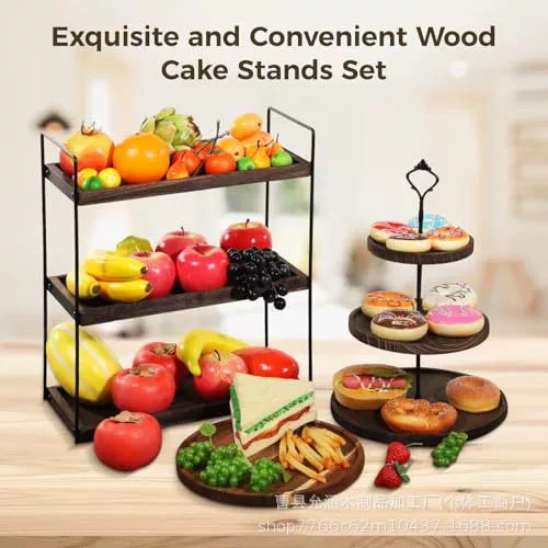 Деревянный десертный дисплей поднос деревянный свадебный декоративный торт Десерт держатель трехъярусный бумажный стаканчик для торта Деревенский фермерский дом