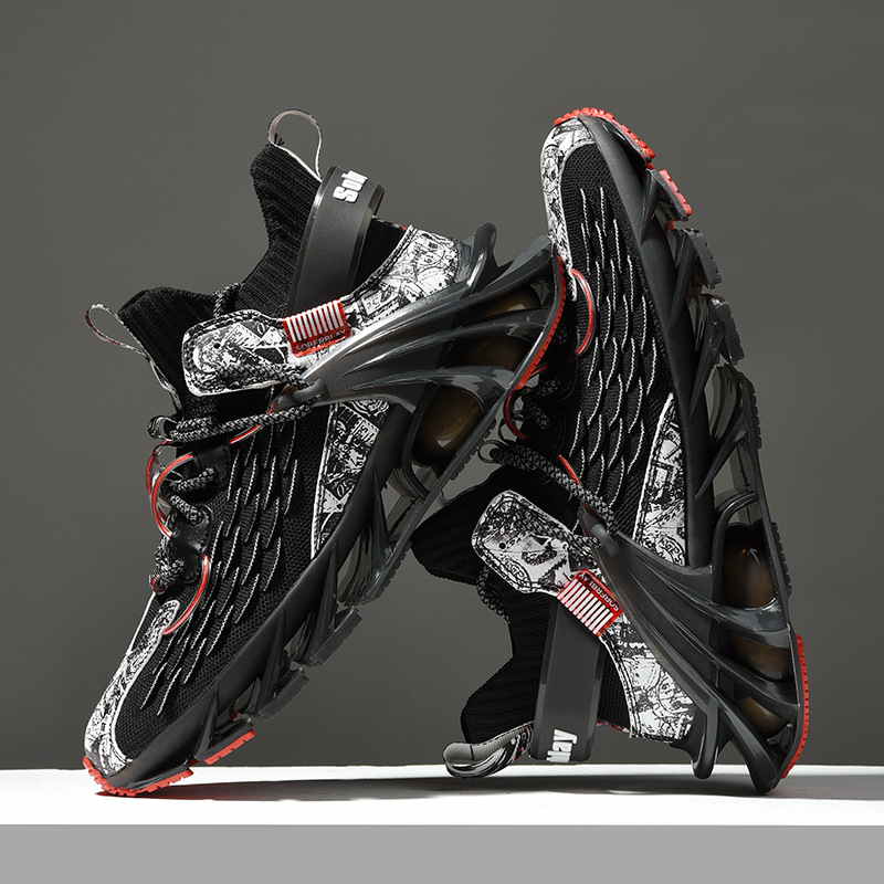 Men's Spring Autumn 2024 new fly woven mesh casual running sports with shock absorption and wear resistance, summer_voghion.com