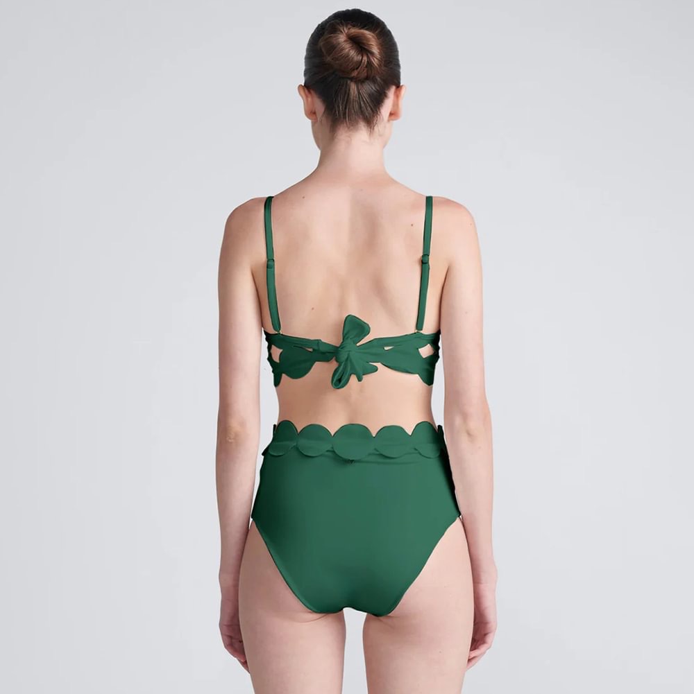 Modischer, sexy Damen-Badeanzug, lasergeschnitten, zweiteilig_voghion.com