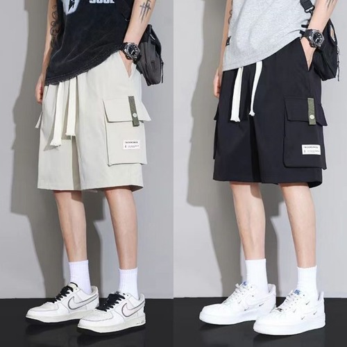 Workwear shorts for men, trendy summer versatile pants for men, summer American-style casual pants for boys, brand five-pocket shorts