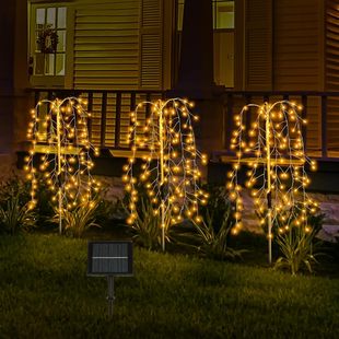 New solar firecracker lamp Christmas holiday atmosphere lamp courtyard lawn lamp led copper wire fireworks lamp
