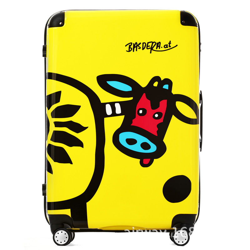Designer Graffiti Trolley Case Gravure Printing Technology Suitcase Multi-Color Suitcase