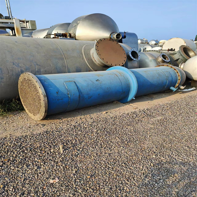 二手不锈钢冷凝器 间壁式50平方列管换热器 工业防腐石墨块热交换