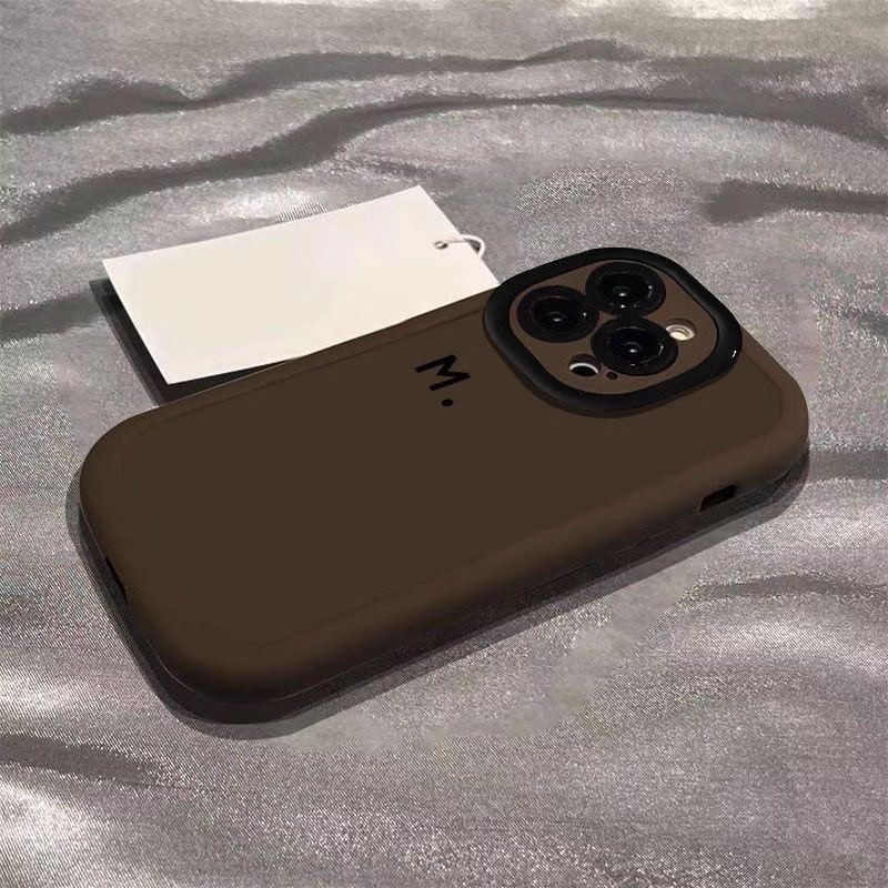 Coque de téléphone colorée lettre m pour iphone 17 pro max 15 14 13_voghion.com