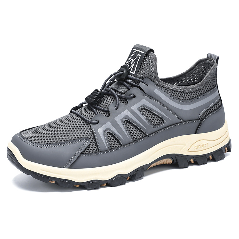 Zapatos de hombre, zapatos deportivos de estilo nuevo de verano, zapatos para correr transpirables de malla, zapatos para caminar resistentes al desgaste al aire libre, zapatos individuales de moda