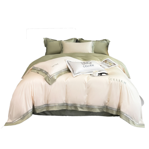 A-class baby and mother-level 100 pieces of long-staple cotton luxury four-piece set pure cotton satin embroidery all-cotton bed sheet and duvet cover set