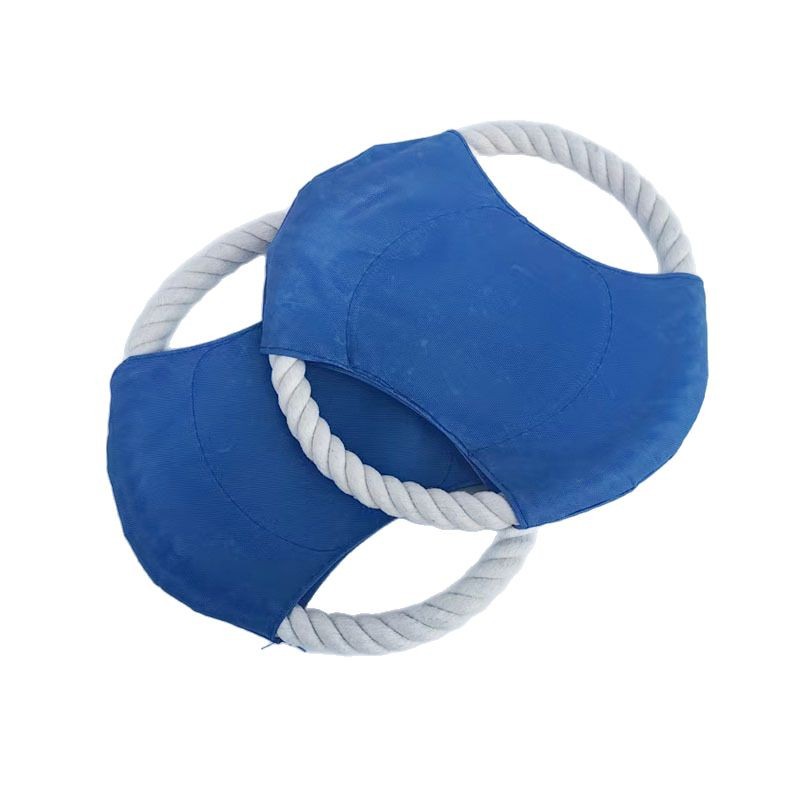Juguetes para perros, tela de algodón Frisbee grande, juguetes para perros, juguetes para mascotas de trenzado Frisbee