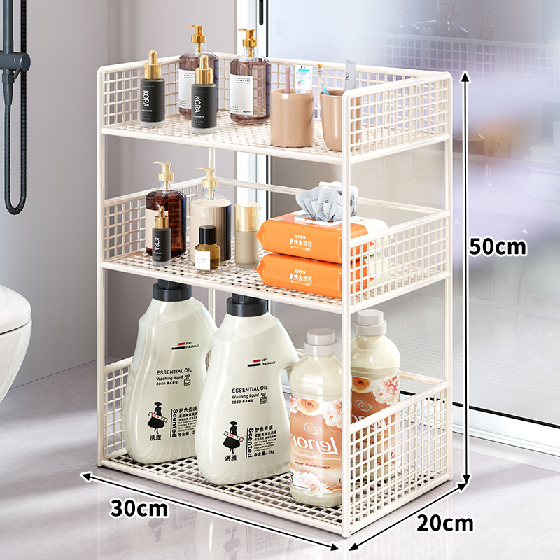 Estante Organizador Móvil de Baño de Hierro para Baño