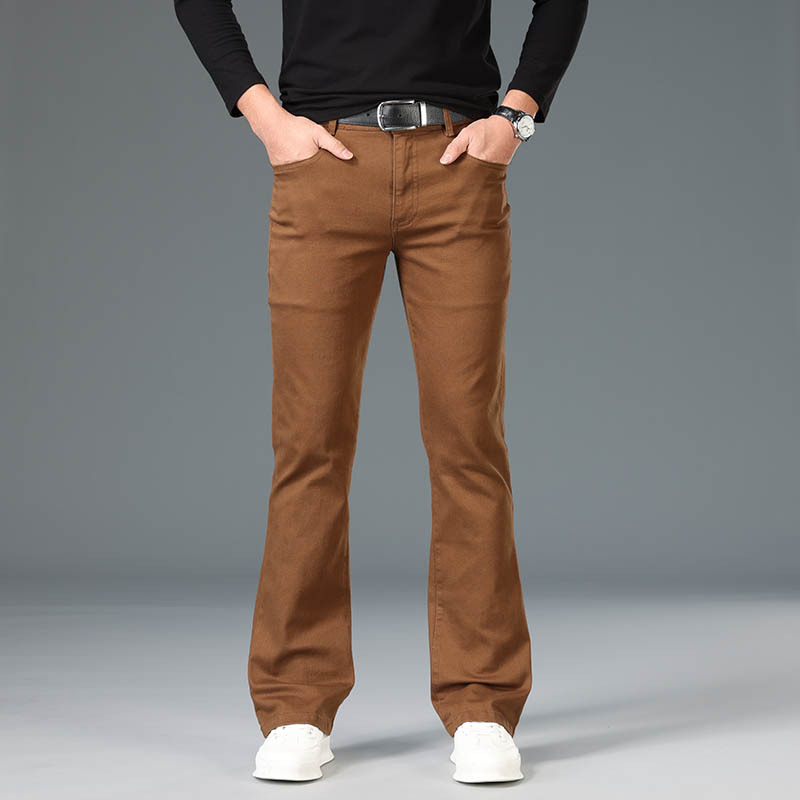 Amazon AliExpress temu tiktok pantalones casuales de mezclilla micro acampanados para hombre pantalones rectos de mezclilla para hombre