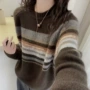 秋冬季条纹新款撞色毛衣