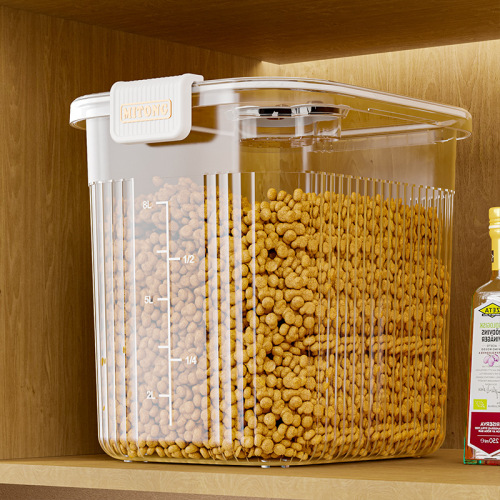 Cat food storage bucket dog food buckle sealed bucket insect-proof and moisture-proof household pet food storage box large capacity