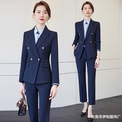 高級職業スーツセット女性春秋気質女神範職場面接正装マネージャー販売部作業服