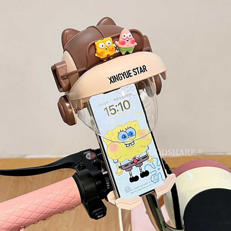 電気自動車携帯電話ホルダーかわいい漫画クロミバッテリー車オートバイユニバーサル耐衝撃サイクリングナビゲーションホルダー|undefined