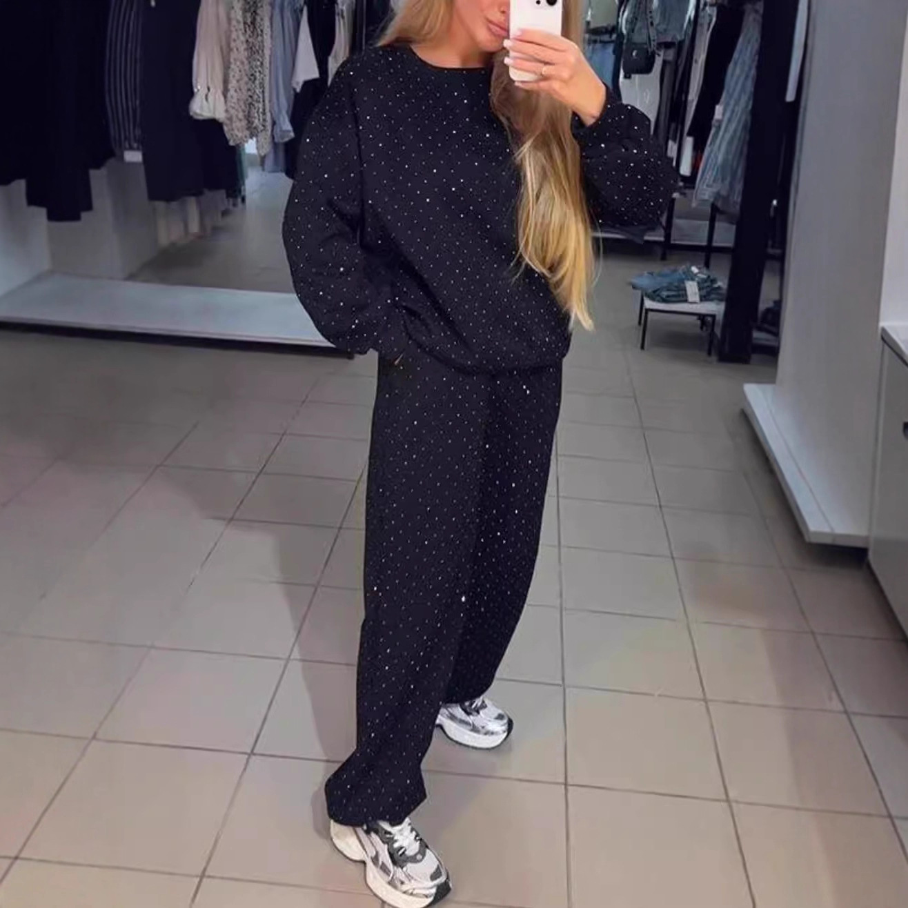 2024 European And American Cross-Border Autumn Winter Hot-Selling Women's Casual Round Neck Long Sleeve Full Body_ecoleips.com