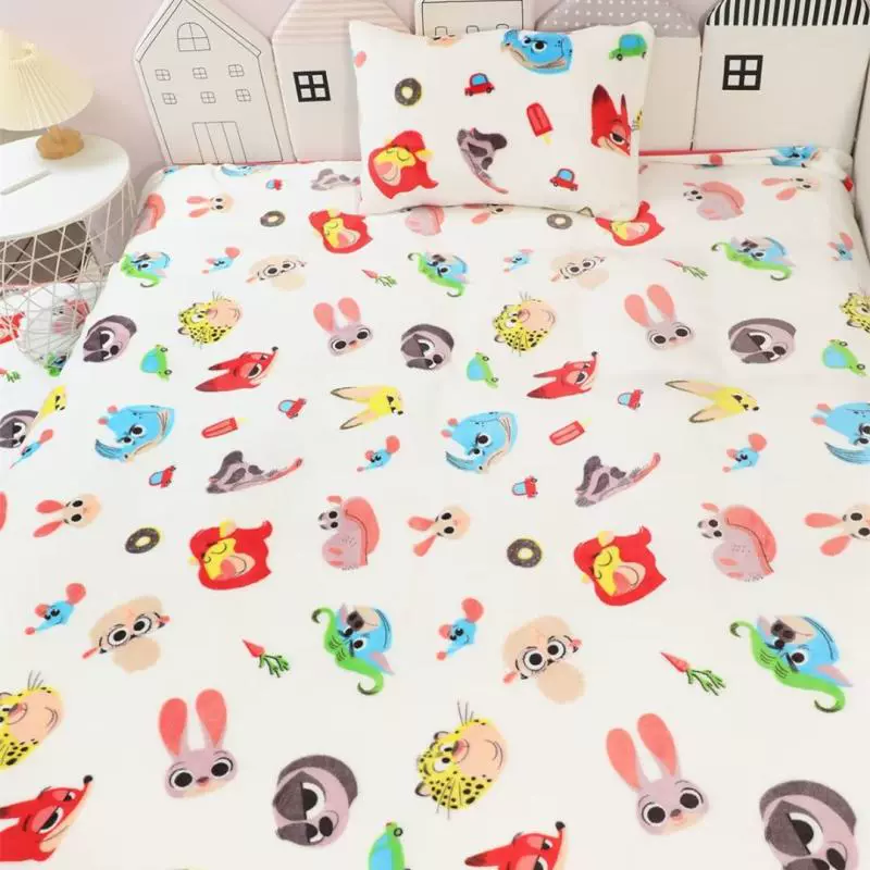 Мультфильм милый Джуди Ник Коралловый Плюшевое Одеяло Одеяло Одеяло Автомобильный Одеяло Одеяло Одеяло Кондиционер Простыни