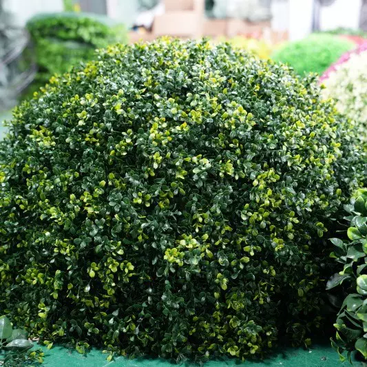 户外绿植井盖遮挡装饰品空心大草球仿真塑料草球女贞叶草球黄杨球