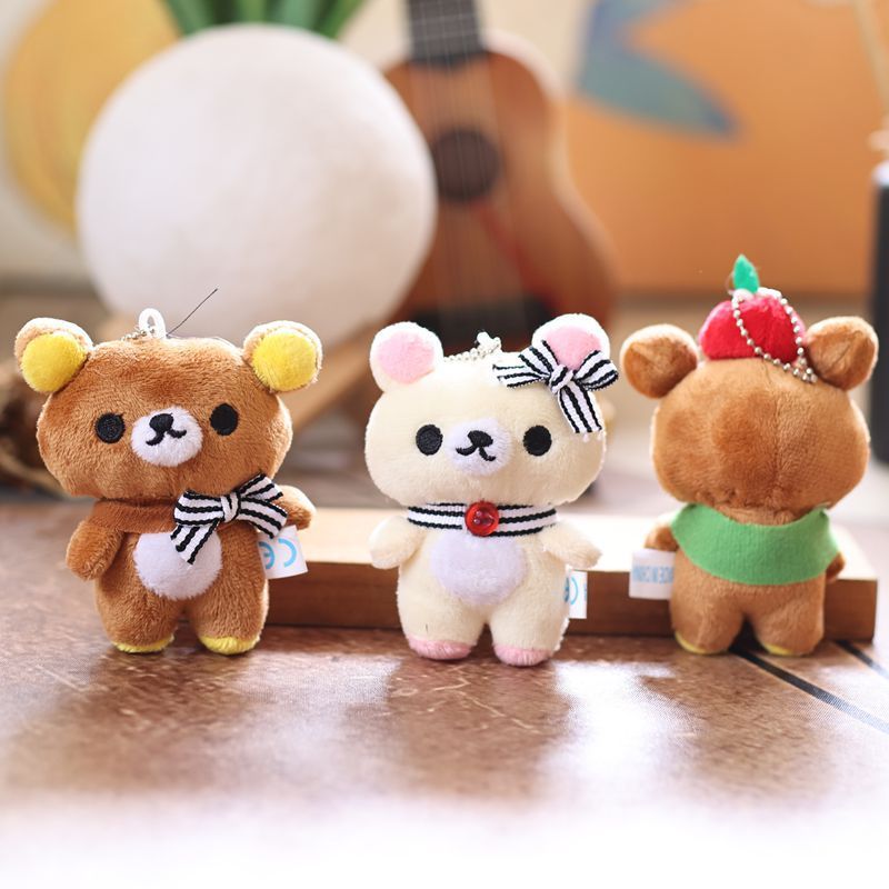 ネット有名人かわいいリラックマペンダントぬいぐるみ人形クマバッグペンダントキーホルダー布人形人形|undefined