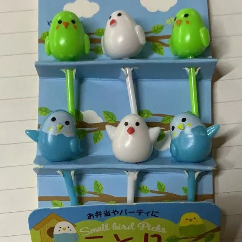 Japón hogar dibujos animados horquilla de fruta creativa para niños animales lindos horquilla de fruta de plástico set Bento stick